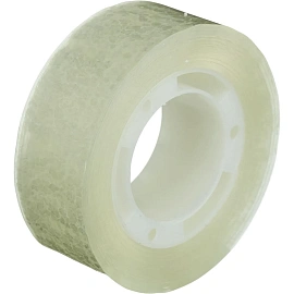 Клейкая лента канцелярская Комус прозрачная 19 мм x 33 м (12 штук в упаковке)