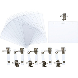 Бейдж Attache горизонтальный 120х87 мм булавка/зажим (10 штук в упаковке, размер вкладыша: 113х70)