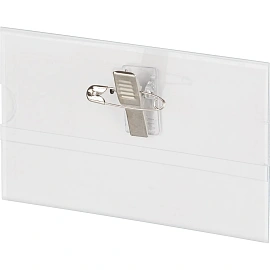 Бейдж Attache (Attache Economy) горизонтальный 90х55 мм булавка/зажим плотный (50 штук в упаковке, размер вкладыша: 87x55) фото Бейдж Attache (Attache Economy) горизонтальный 90х55 мм булавка/зажим плотный (50 штук в упаковке, размер вкладыша: 87x55)