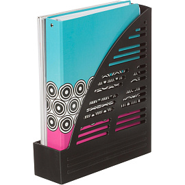 Лоток вертикальный для бумаг 70 мм Attache пластиковый черный (4 штуки в упаковке)