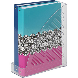 Лоток вертикальный для бумаг 85 мм Attache пластиковый прозрачный (4 штуки в упаковке)