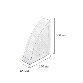 Лоток вертикальный для бумаг 85 мм Attache пластиковый прозрачный (4 штуки в упаковке)