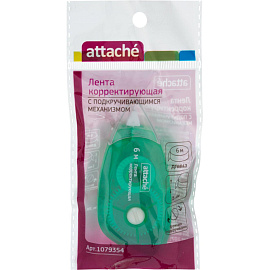 Корректирующая лента Attache 5 мм x 6 м с подкручивающимся механизмом