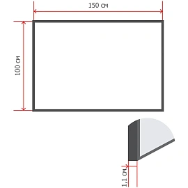 Доска пробковая 100х150 см Attache алюминиевая рама фото Доска пробковая 100х150 см Attache алюминиевая рама