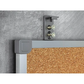 Доска пробковая 100х150 см Attache алюминиевая рама фото Доска пробковая 100х150 см Attache алюминиевая рама