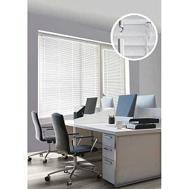 Жалюзи горизонтальные пластиковые белые (60х160 см)