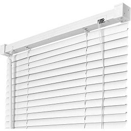 Жалюзи горизонтальные пластиковые белые (140х160 см)