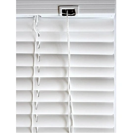 Жалюзи горизонтальные пластиковые белые (140х160 см)