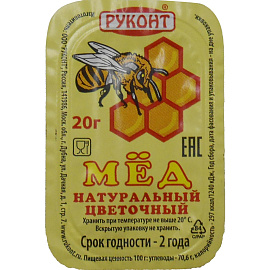 Мед порционный Руконт 20 г (20 штук в упаковке) фото Мед порционный Руконт 20 г (20 штук в упаковке)