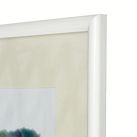 Рамка с паспарту Зебра А3 30x40 см пластиковый багет 14 мм белая