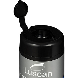 Салфетки влажные для экранов Luscan с антистатическим эффектом двойной плотности (100 штук в тубе)