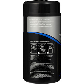 Салфетки влажные для экранов Luscan с антистатическим эффектом двойной плотности (100 штук в тубе)