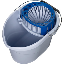 Ведро с отжимом Vileda Professional Супермоп 10 л пластиковое серо-голубое (арт. производителя 149408) фото Ведро с отжимом Vileda Professional Супермоп 10 л пластиковое серо-голубое (арт. производителя 149408)