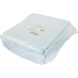 Простыня одноразовая Гекса нестерильная ламинированная в сложении 140x80 см голубая (10 штук в упаковке)