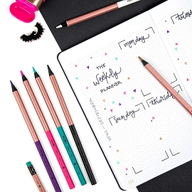 Карандаши цветные Milan Copper 6 карандашей 6 цветов шестигранные