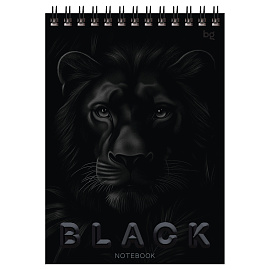 Блокнот А5 40л. на гребне BG "Just black
