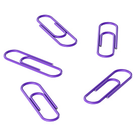 Скрепки 28мм, Berlingo, 100шт., цветные, ПВХ упак., европодвес, фиолетовые фото Скрепки 28мм, Berlingo, 100шт., цветные, ПВХ упак., европодвес, фиолетовые