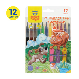 Фломастеры-кисти Мульти-Пульти "Невероятные приключения", 12цв., смываемые, ПВХ бокс, европодвес фото Фломастеры-кисти Мульти-Пульти "Невероятные приключения", 12цв., смываемые, ПВХ бокс, европодвес