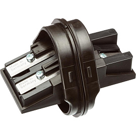 Точилка для карандашей Faber-Castell Trio Grip 2001 пластиковая c контейнером серая фото Точилка для карандашей Faber-Castell Trio Grip 2001 пластиковая c контейнером серая