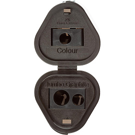 Точилка для карандашей Faber-Castell Trio Grip 2001 пластиковая c контейнером серая фото Точилка для карандашей Faber-Castell Trio Grip 2001 пластиковая c контейнером серая