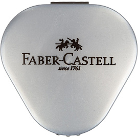 Точилка для карандашей Faber-Castell Trio Grip 2001 пластиковая c контейнером серая фото Точилка для карандашей Faber-Castell Trio Grip 2001 пластиковая c контейнером серая