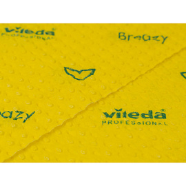 Салфетки хозяйственные Vileda Professional Breazy микрофибра 36x35 см 105 г/кв.м жёлтые (25 штук в упаковке)