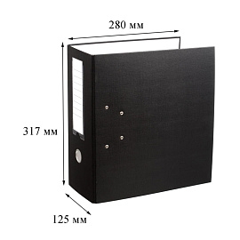 Папка-регистратор Attache 125 мм чёрная бумвинил/бумага