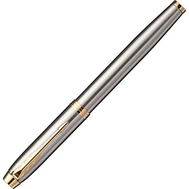 Роллер Parker IM Core Brushed Metal GT цвет чернил черный, цвет корпуса серебристый (артикул производителя 1931663)
