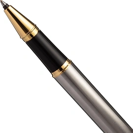 Роллер Parker IM Core Brushed Metal GT цвет чернил черный, цвет корпуса серебристый (артикул производителя 1931663)