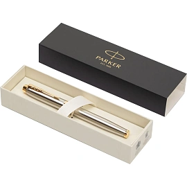 Роллер Parker IM Core Brushed Metal GT цвет чернил черный, цвет корпуса серебристый (артикул производителя 1931663)