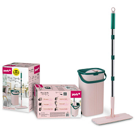 Набор для уборки York Моп Сет Хэнди (швабра, сменная насадка (МОП), ведро с отжимом)