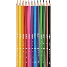 Карандаши цветные Milan 12 карандашей 12 цветов шестигранные