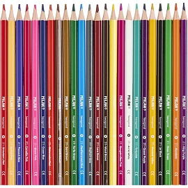 Карандаши цветные Milan 24 карандаша 24 цвета шестигранные