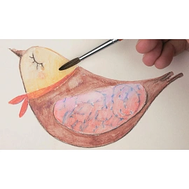 Карандаши акварельные Milan трёхгранные 12 цветов с кистью в наборе