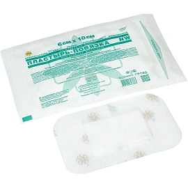 Пластырь-повязка Leiko plaster с впитывающей подушечкой 6x10 см нетканая основа