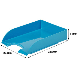 Лоток горизонтальный для бумаг Attache Fantasy пластиковый голубой