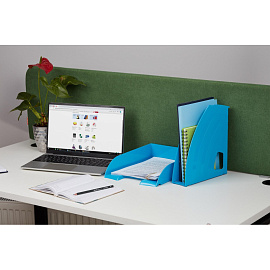 Лоток горизонтальный для бумаг Attache Fantasy пластиковый голубой