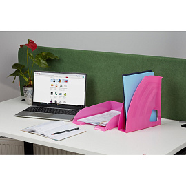 Лоток горизонтальный для бумаг Attache Fantasy пластиковый розовый