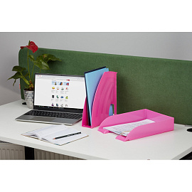 Лоток горизонтальный для бумаг Attache Fantasy пластиковый розовый