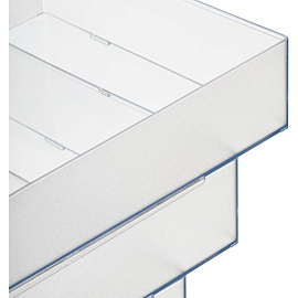 Лоток горизонтальный для бумаг Attache 4 отделения прозрачный (4 штуки в упаковке)