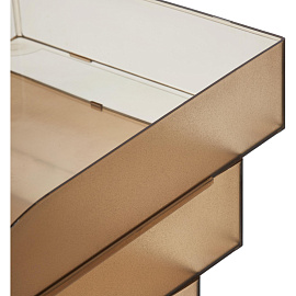 Лоток горизонтальный для бумаг Attache пластиковый коричневый (4 штуки в упаковке)