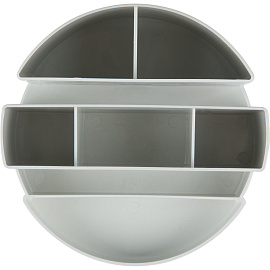 Подставка-органайзер для канцелярских принадлежностей Attache Office 8 отделений серая 8x13x13 см