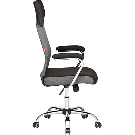 Кресло для руководителя Easy Chair 590 TC серое/чёрное (ткань, металл)