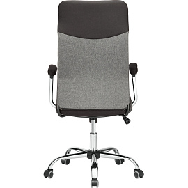 Кресло для руководителя Easy Chair 590 TC серое/чёрное (ткань, металл)
