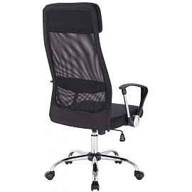 Кресло для руководителя Easy Chair 589 TC чёрное (сетка/ткань, металл)