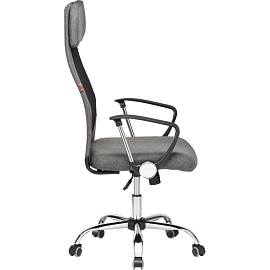 Кресло для руководителя Easy Chair 589 TC серое (сетка/ткань, металл)
