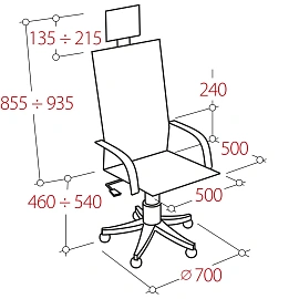 Кресло для руководителя Easy Chair 589 TC серое (сетка/ткань, металл)