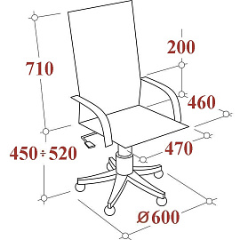Кресло для руководителя Easy Chair 590 TC чёрное (ткань, металл)
