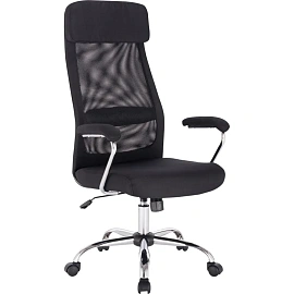 Кресло для руководителя Easy Chair 591 TC чёрное (сетка/ткань, металл)
