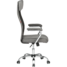 Кресло для руководителя Easy Chair 591 TC серое/чёрное (сетка/ткань, металл)